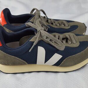 Veja Rio Branco Mens Size 10 Running Shoes Sneakers White Orange Suede Alveomesh